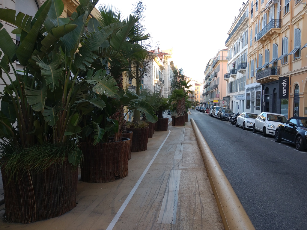 Ścieżka rowerowa, ulica Gioffredo, Nicea